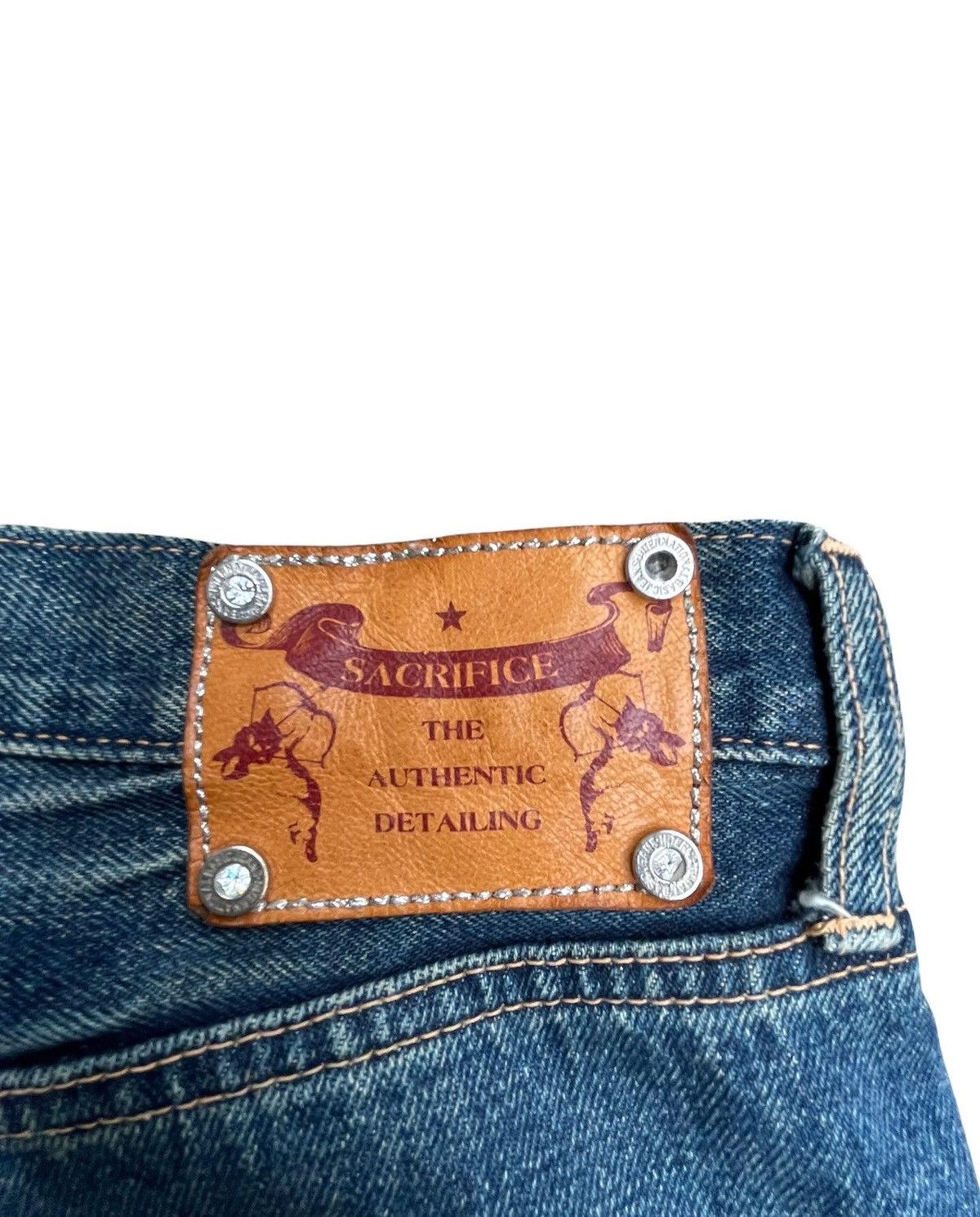 Japanese Brand × Vintage Sacrifice Union Made Vintage Selvedge Redline Distressed Size US 34 / EU 50 - 6 Thumbnail