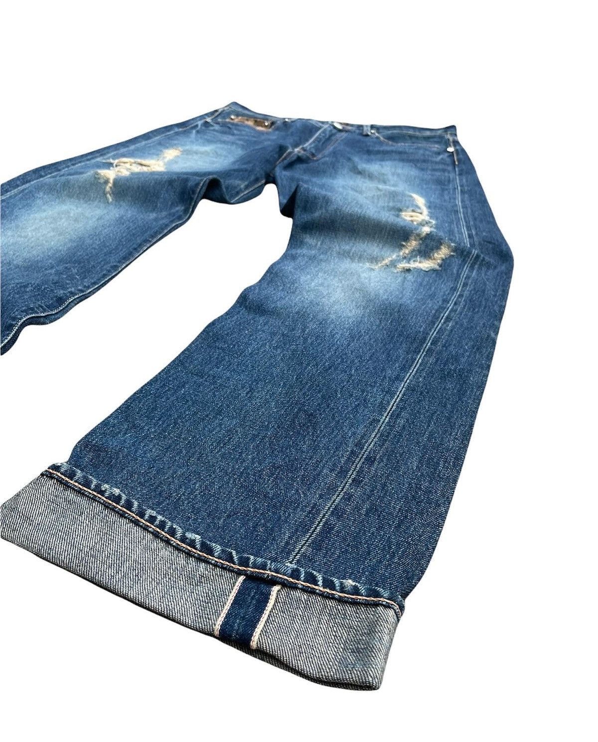 Japanese Brand × Vintage Sacrifice Union Made Vintage Selvedge Redline Distressed Size US 34 / EU 50 - 2 Thumbnail