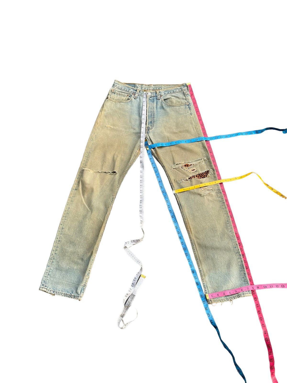 Levi's × Vintage Vintage 1998 Levis 501 e Women Faded Distresed Denim Size 31" - 23 Thumbnail