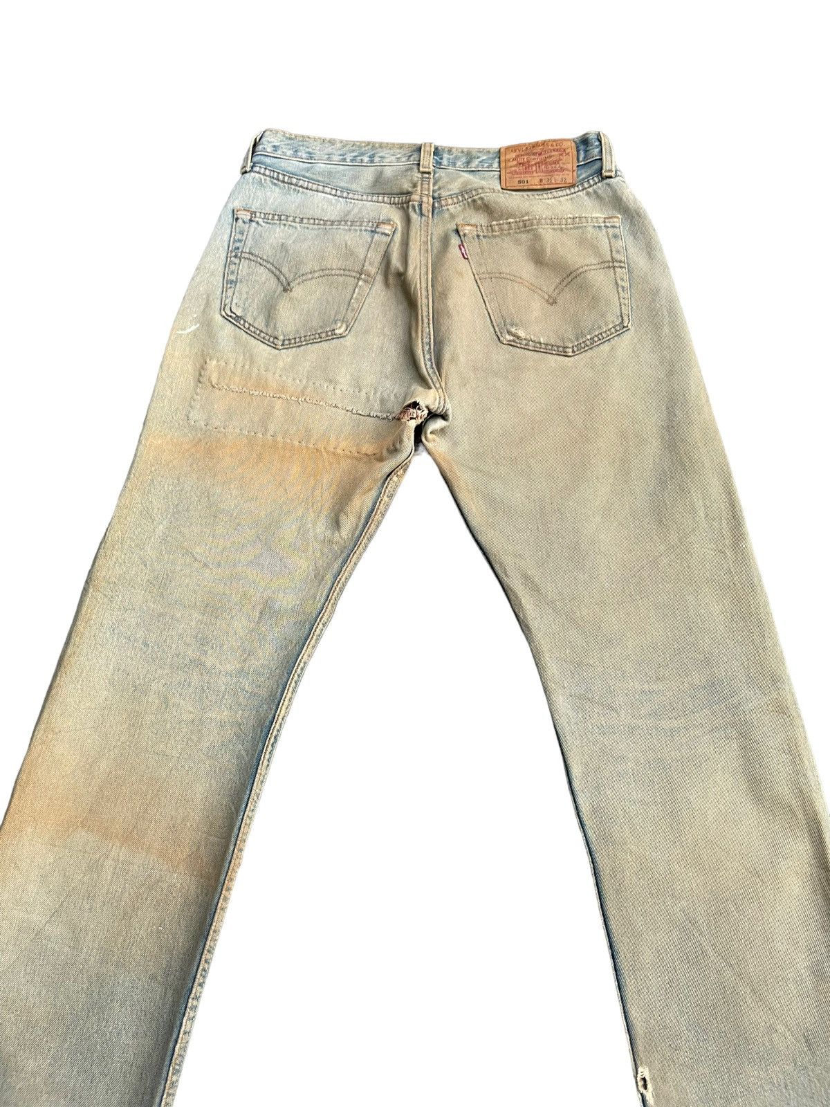Levi's × Vintage Vintage 1998 Levis 501 e Women Faded Distresed Denim Size 31" - 9 Thumbnail
