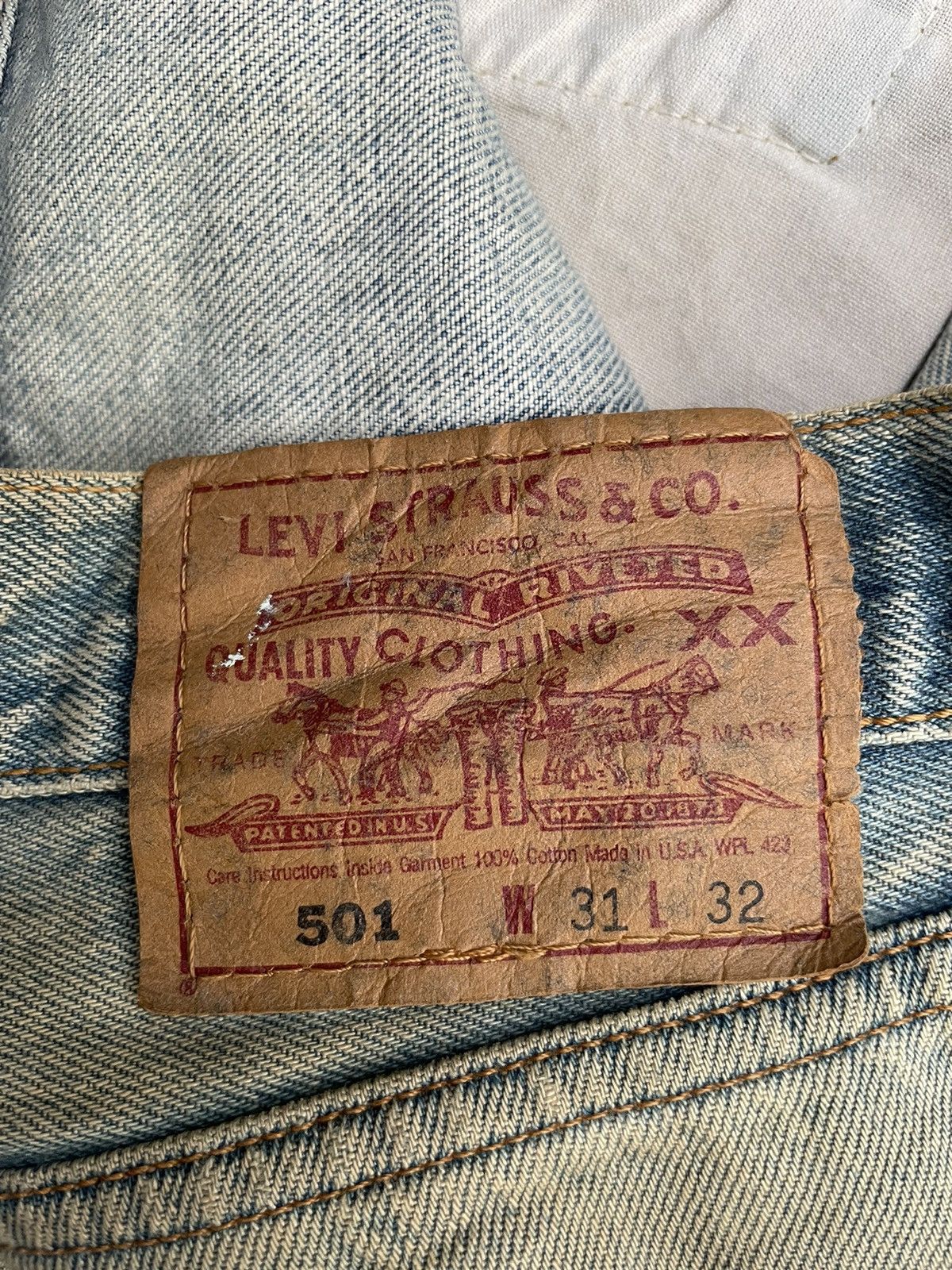 Levi's × Vintage Vintage 1998 Levis 501 e Women Faded Distresed Denim Size 31" - 13 Thumbnail