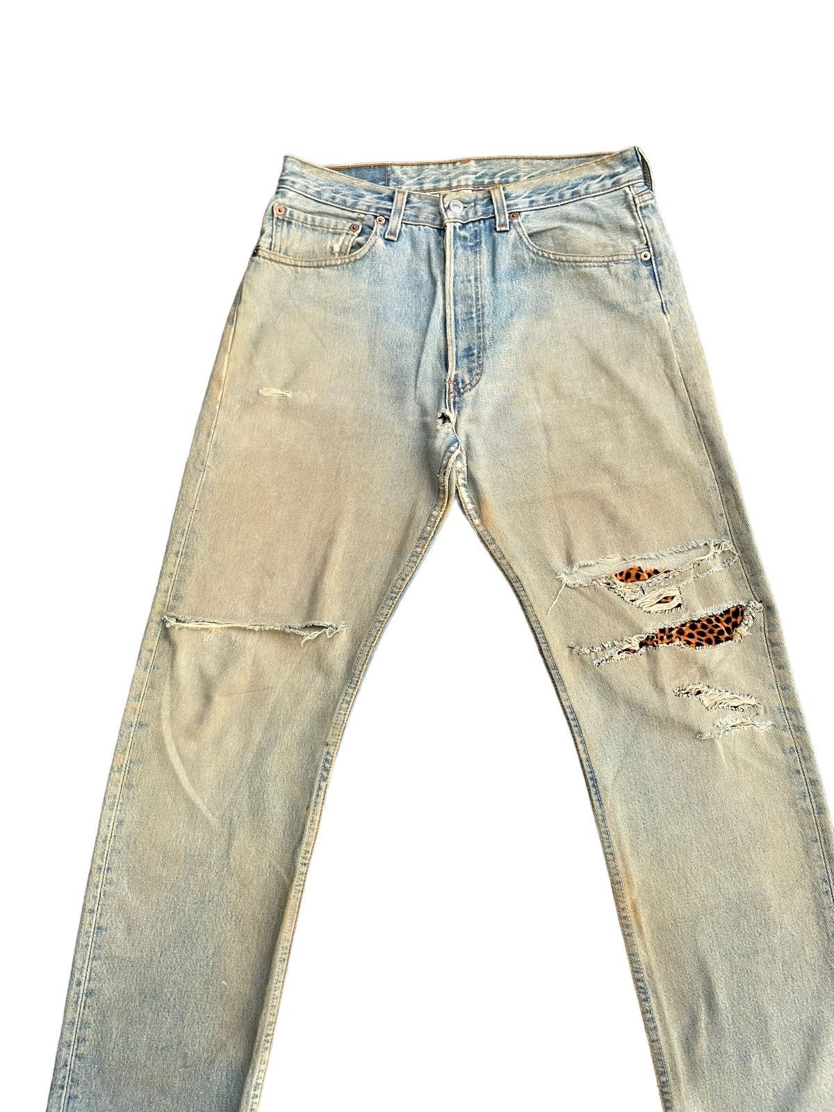 Levi's × Vintage Vintage 1998 Levis 501 e Women Faded Distresed Denim Size 31" - 3 Thumbnail