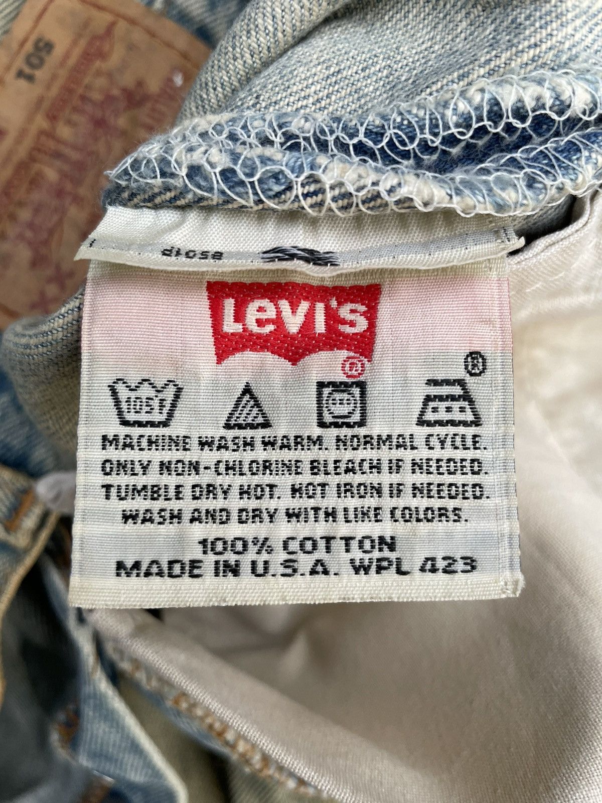Levi's × Vintage Vintage 1998 Levis 501 e Women Faded Distresed Denim Size 31" - 16 Thumbnail