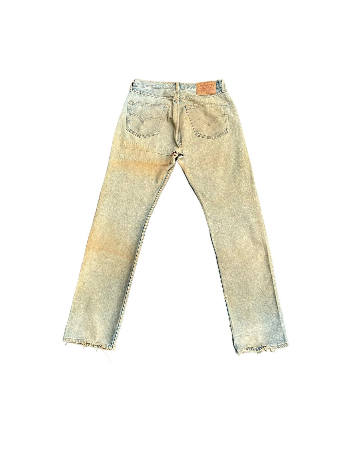 Levi's × Vintage Vintage 1998 Levis 501 e Women Faded Distresed Denim Size 31" - 8 Thumbnail