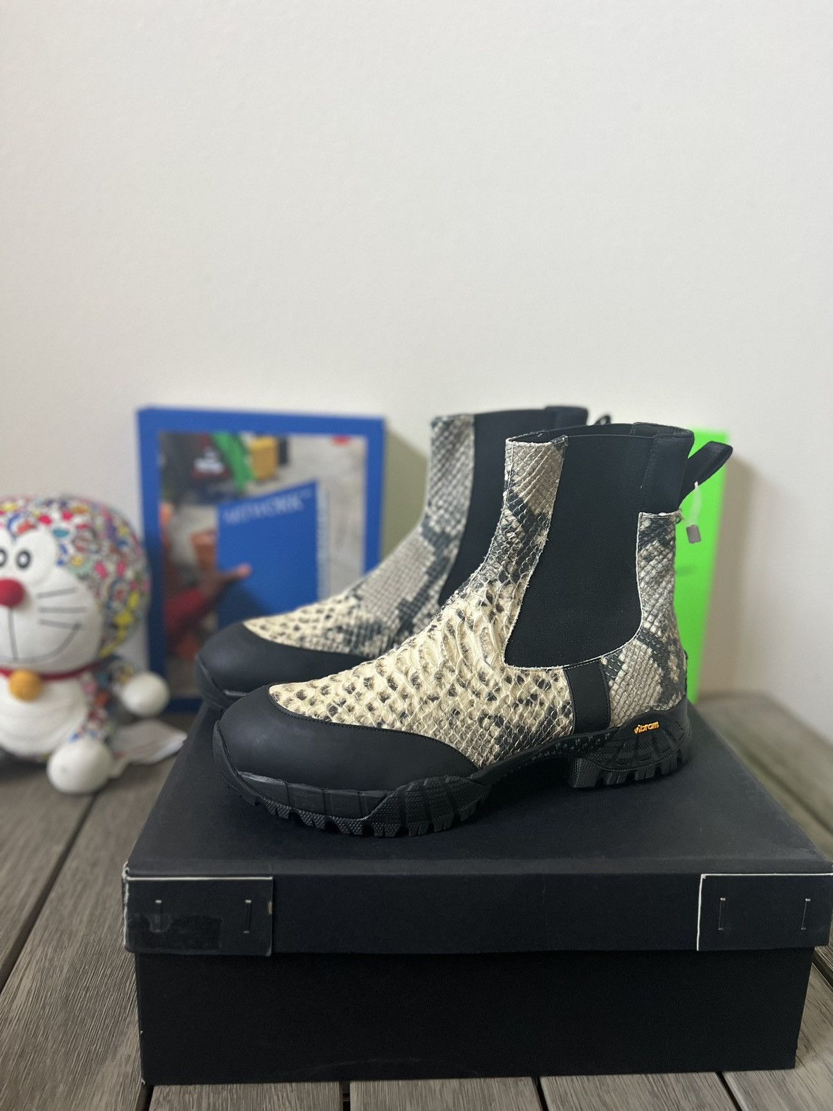 image of 1017 Alyx 9Sm Snakeskin Vibram Chelsea Boots Ss19, Men's