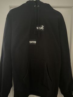 Supreme banner logo hoodie from fw14 season. Good - Depop