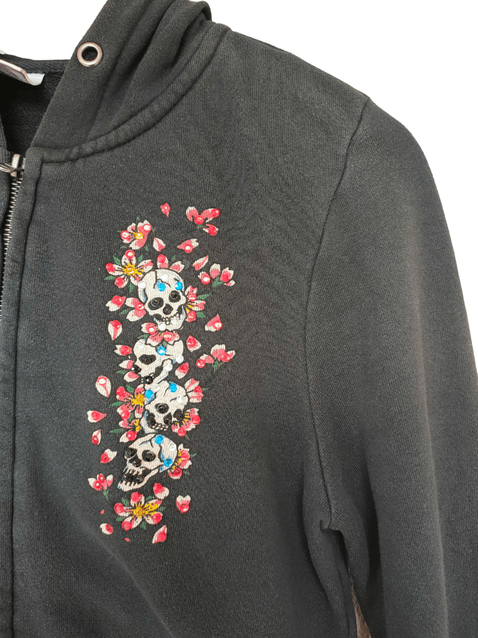 Ed Hardy Ed Hardy Skull Faded Black Hoodie Size S / US 4 / IT 40 - 3 Thumbnail