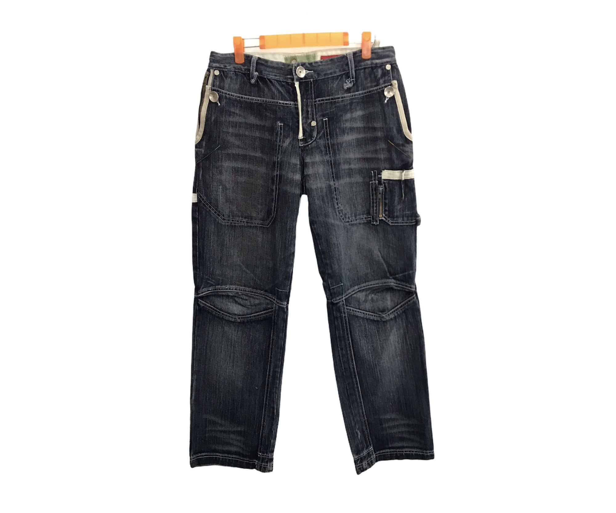 Seditionaries Vintage Hype Streetwear Raw Denim Jeans Bondage Tactical Size US 31 - 2 Thumbnail