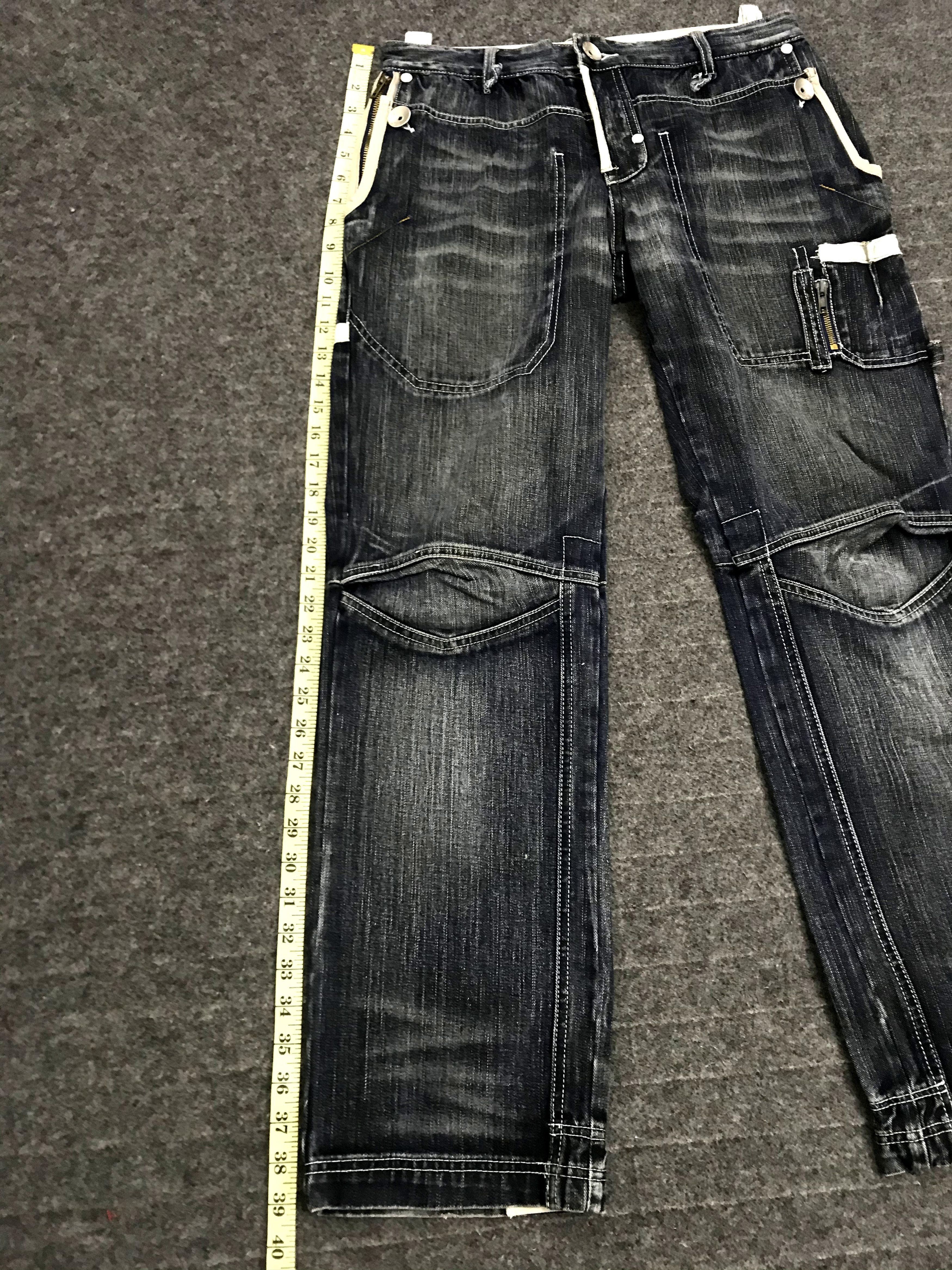 Seditionaries Vintage Hype Streetwear Raw Denim Jeans Bondage Tactical Size US 31 - 13 Thumbnail