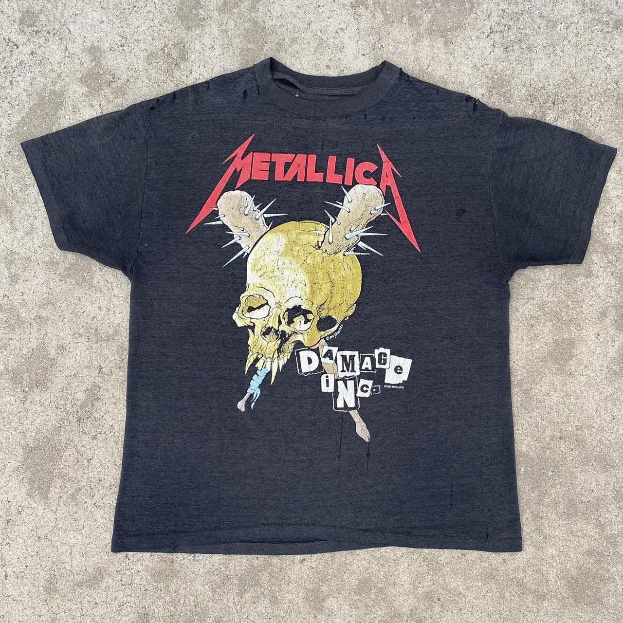 VINTAGE 1987 METALLICA DAMAGE INC TOUR T SHIRT