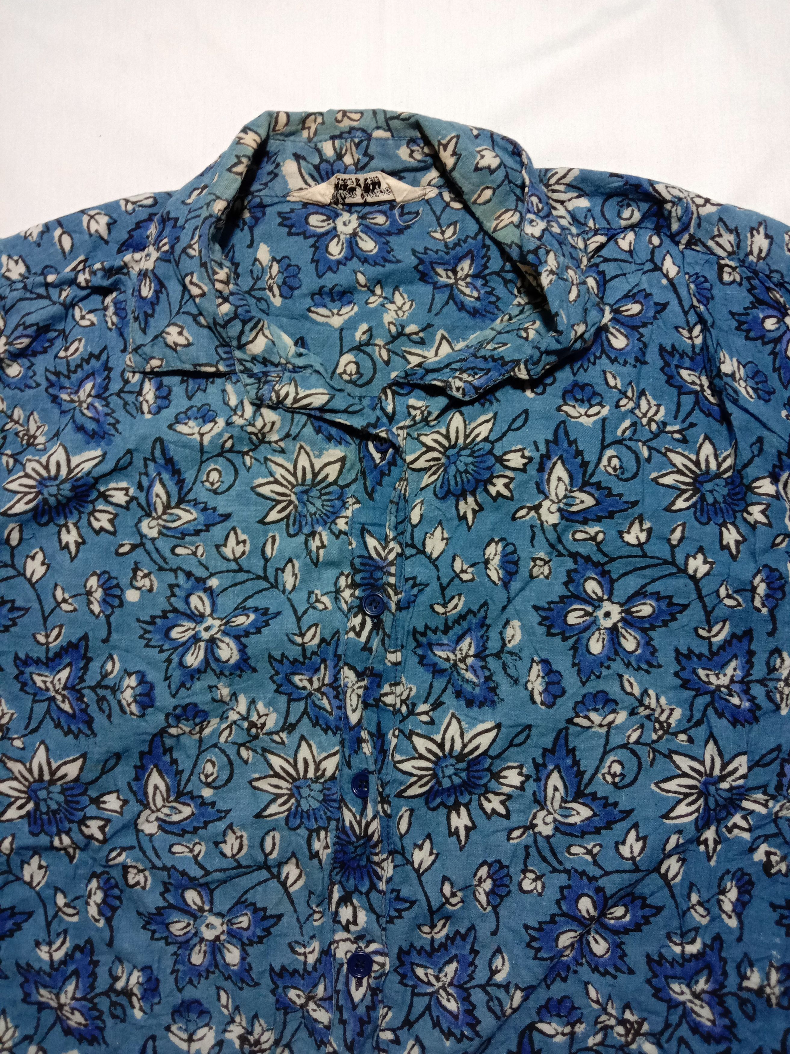 Vintage VTG 90s Shirt Flowers Hawaii Design Button Up Collar Size L / US 10 / IT 46 - 6 Thumbnail