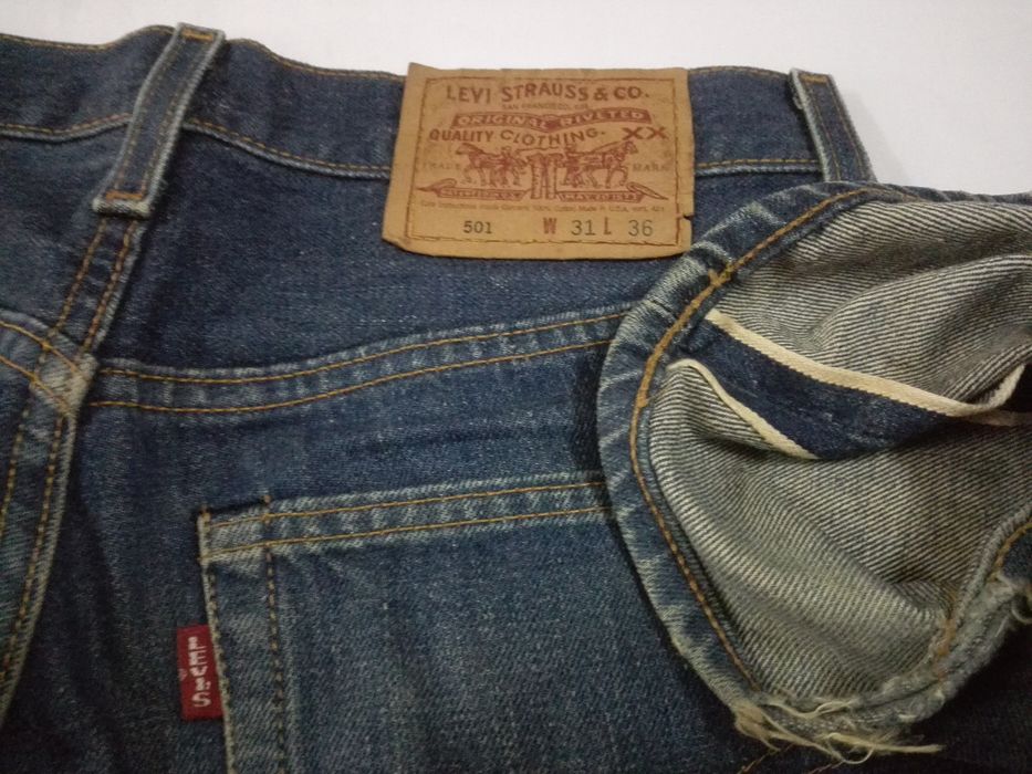 Very Rare Vintage LEVIS 501xx Big E Jeans Selvedge #555 Stamp