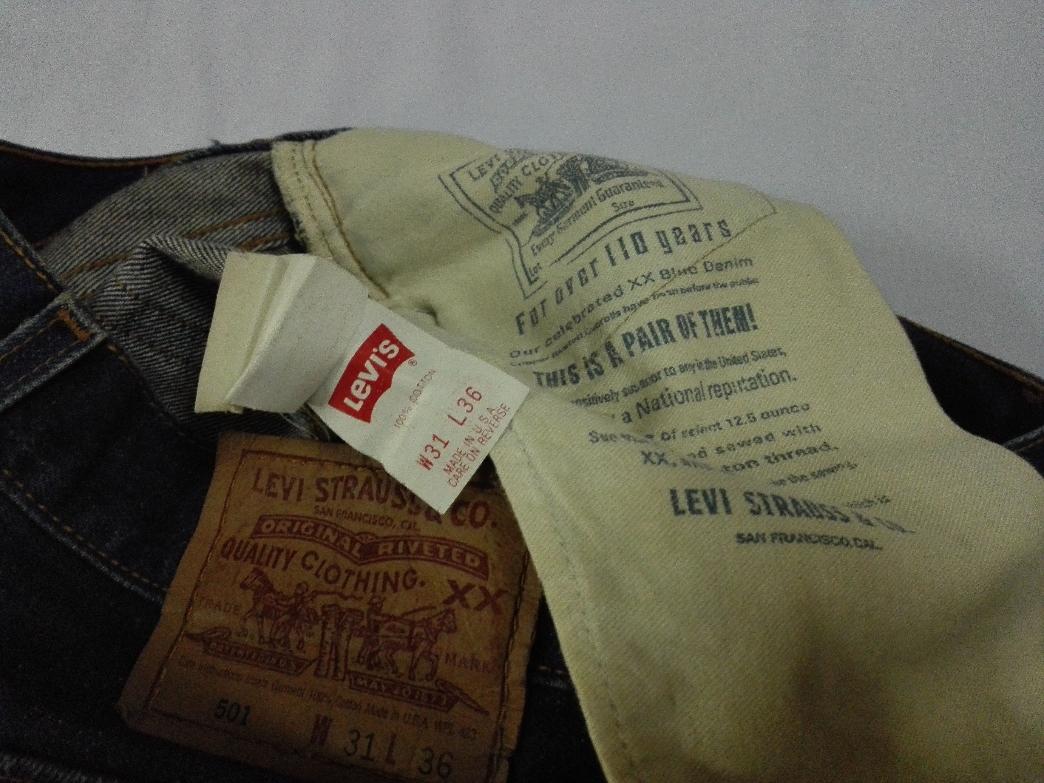 Levi's Vintage Clothing Vintage LEVIS 501xx Big E Jeans Selvedge #555 Stamp Button Size US 30 / EU 46 - 11 Thumbnail