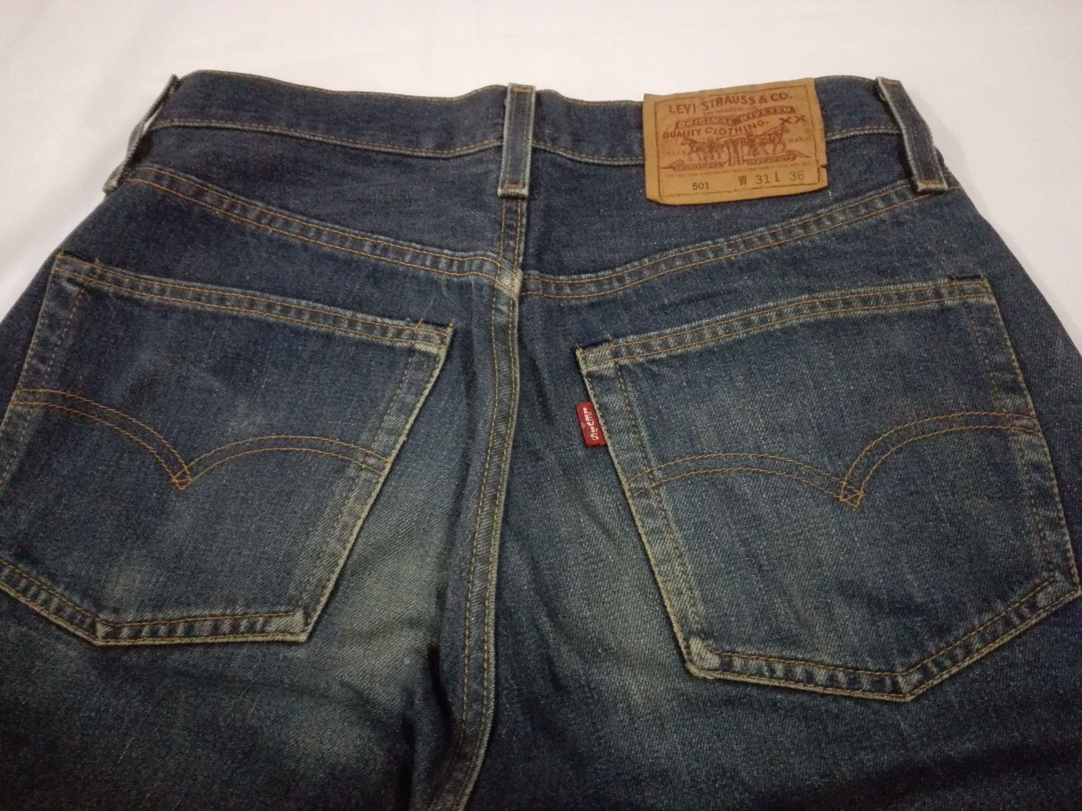 Levi's Vintage Clothing Vintage LEVIS 501xx Big E Jeans Selvedge #555 Stamp Button Size US 30 / EU 46 - 3 Thumbnail