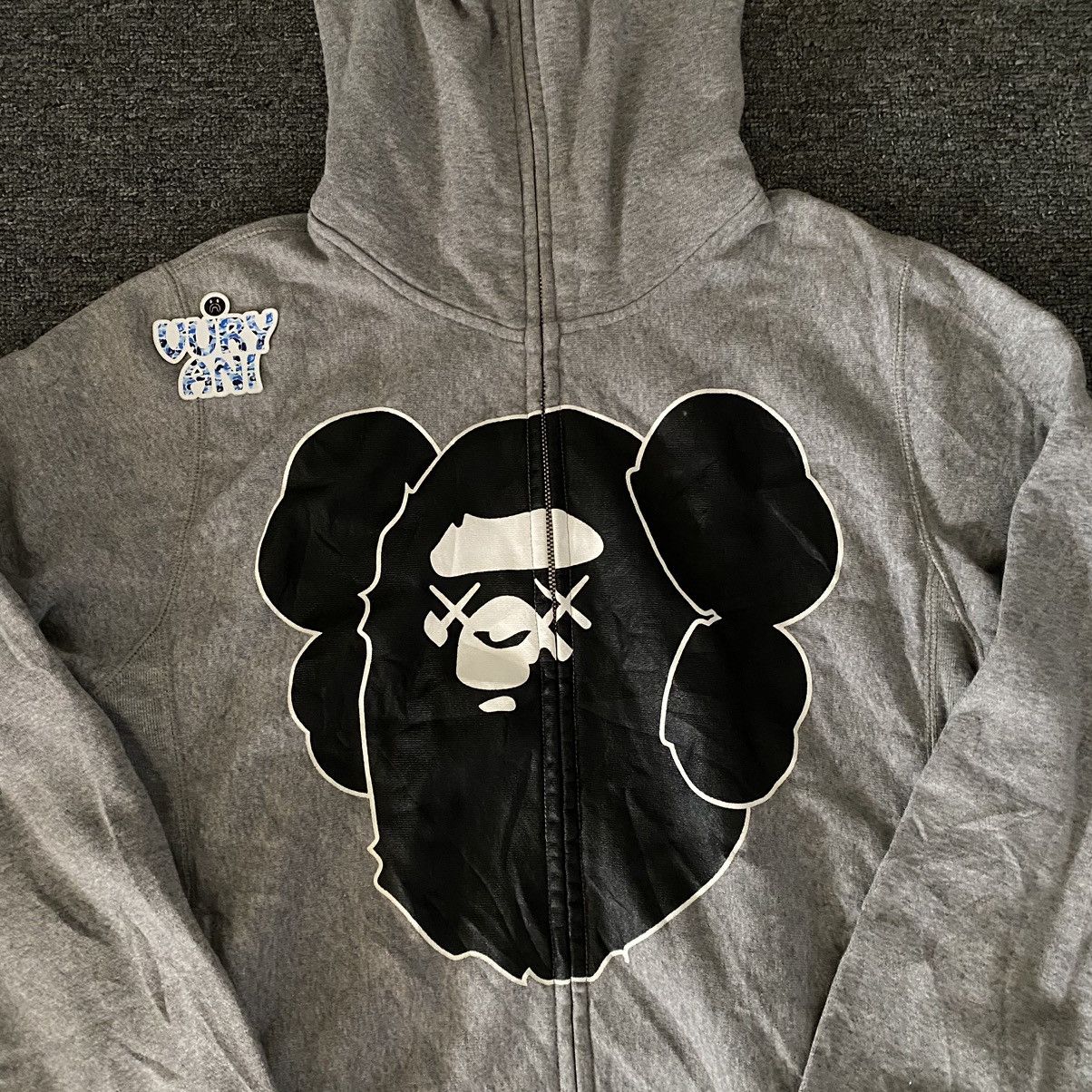 Bape × Kaws Bape x Kaws Big Ape Head Full Zip Hoodie Size S / US 4 / IT 40 - 2 Thumbnail