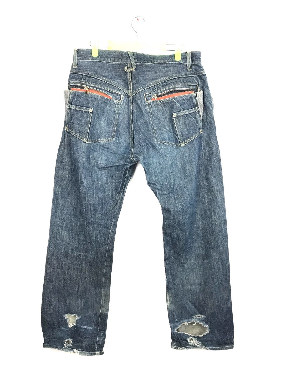 If Six Was Nine Real Mad Hectic Distressed Denim Jeans Trouser Size US 33 - 2 Thumbnail