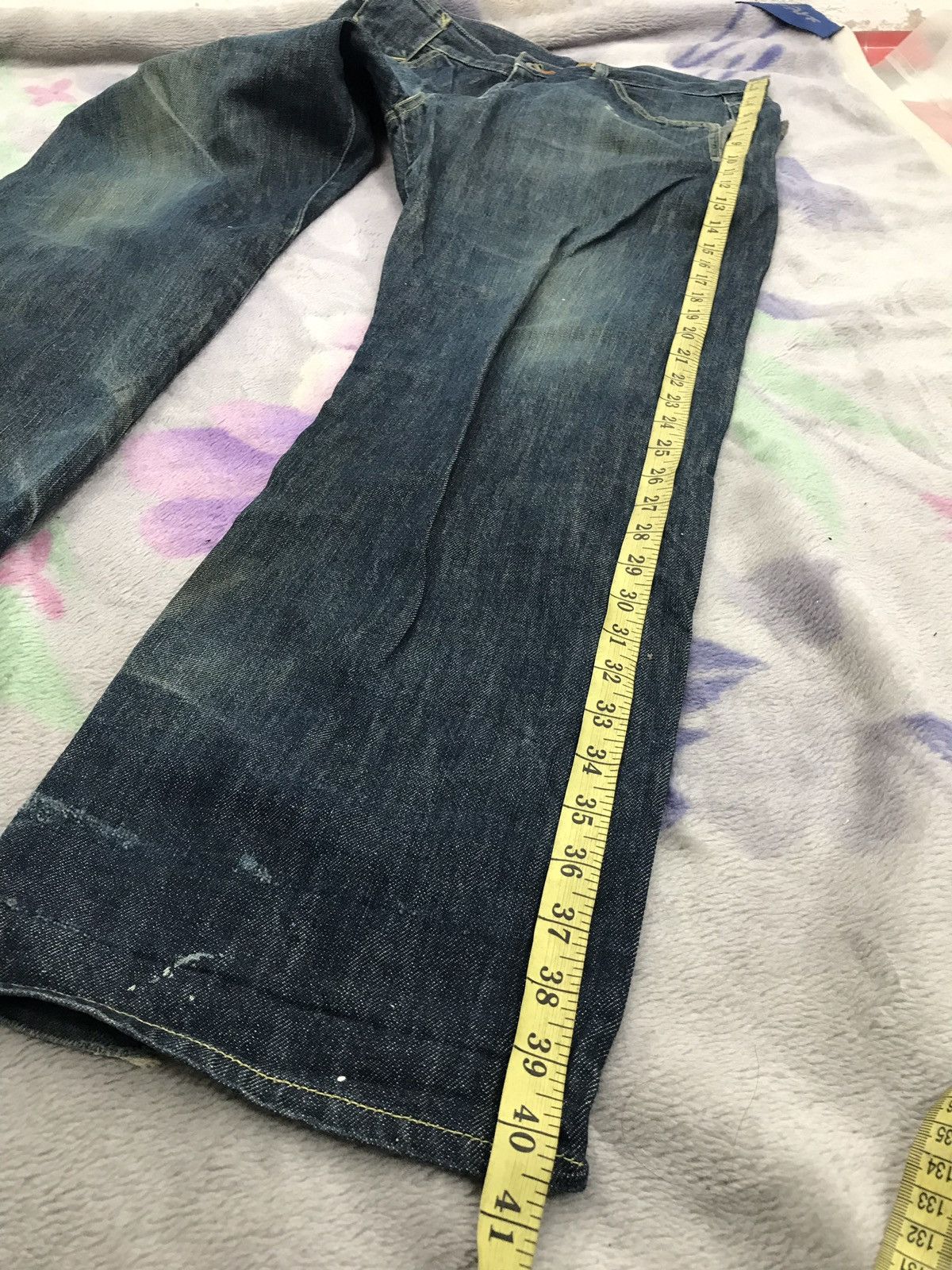 If Six Was Nine Real Mad Hectic Distressed Denim Jeans Trouser Size US 33 - 16 Thumbnail