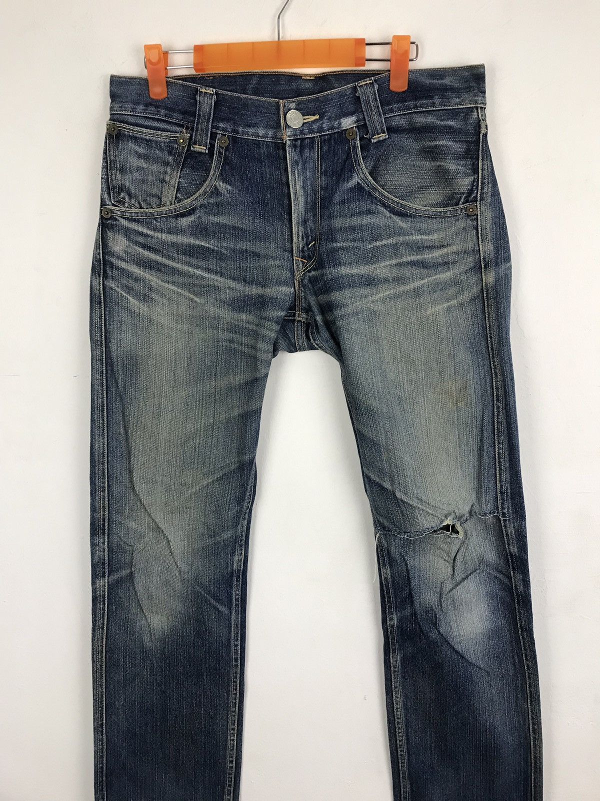 Levi's Levis Vintage Size 32 Distressed Denim Pant Indigo Jeans Size US 31 - 2 Thumbnail