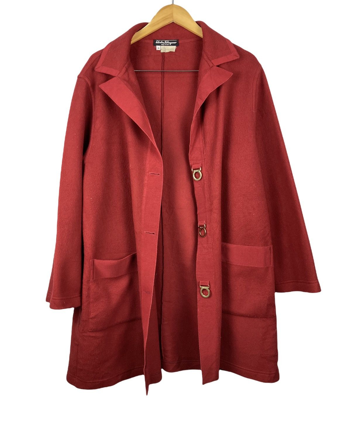 Vintage Italian Made Extra Fine Fleece Long Coat Trench Coat