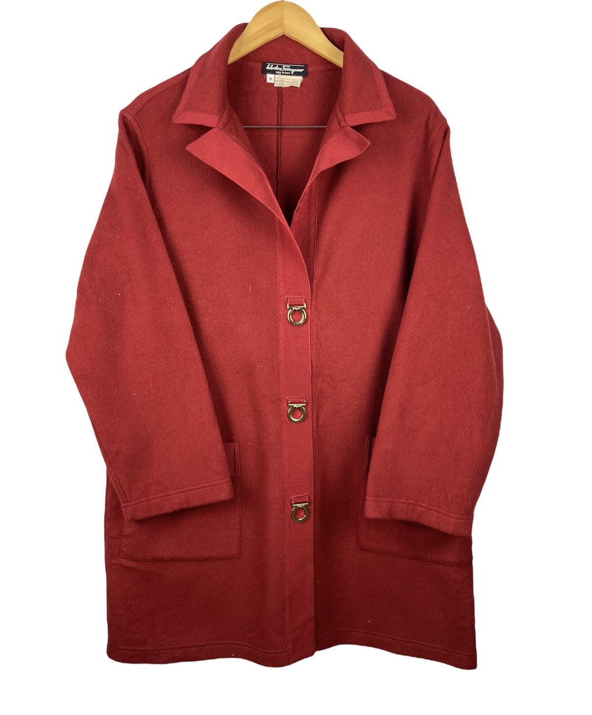 Salvatore Ferragamo Vintage Italian Made Extra Fine Fleece Long Coat Trench Coat Size US M / EU 48-50 / 2 - 3 Thumbnail