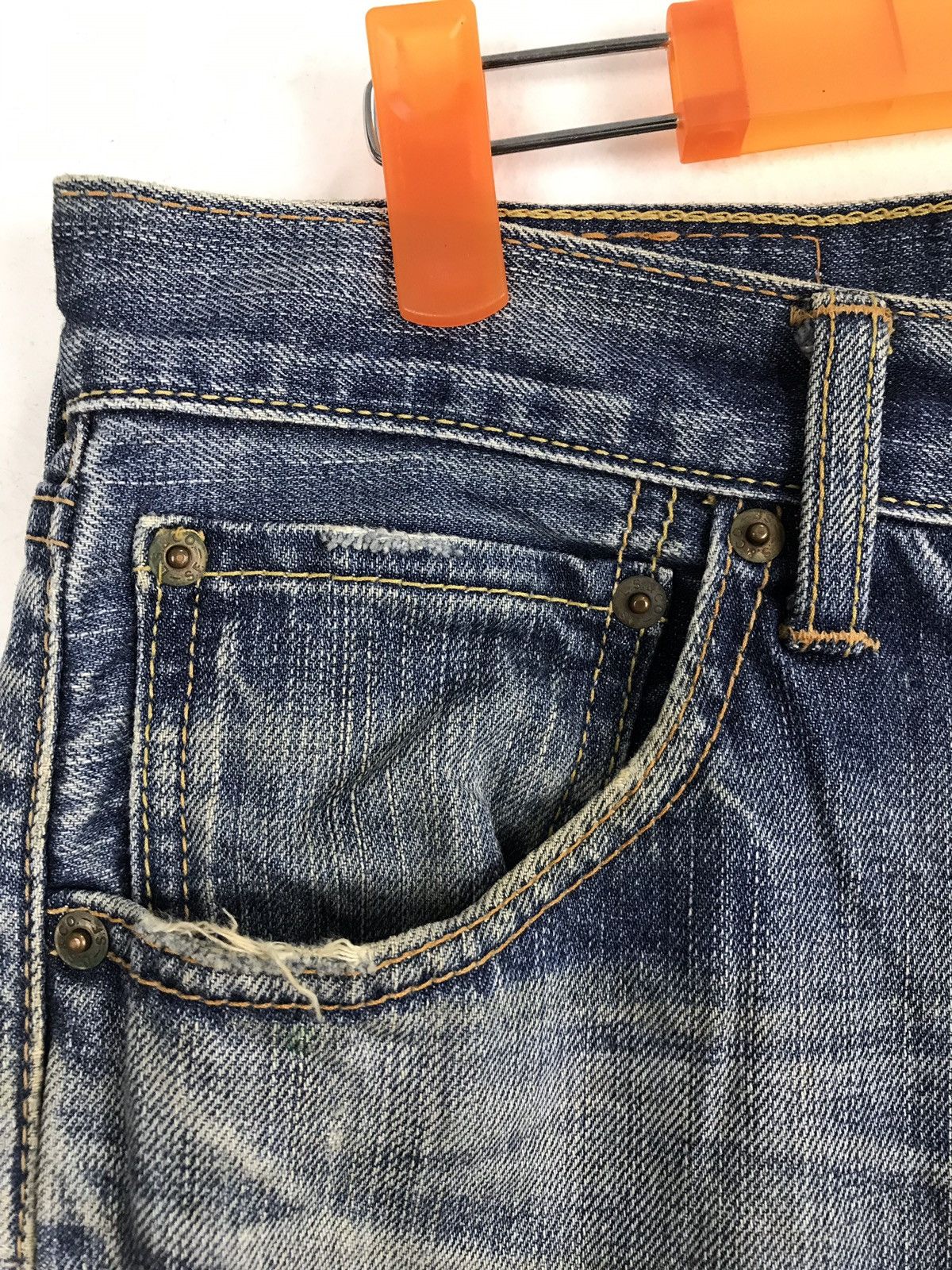 Levi's Levi’s Blue Denim Jeans Pant Distressed 702 703 Size US 30 / EU 46 - 9 Thumbnail