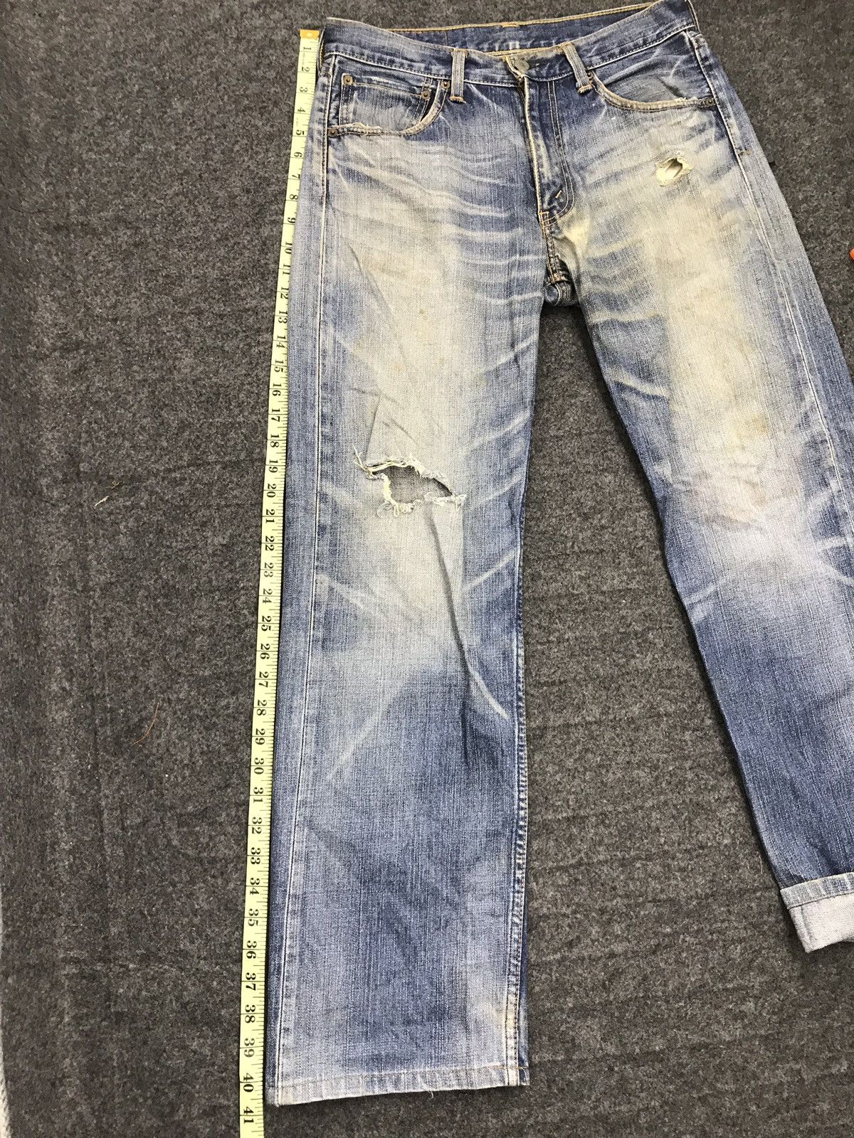 Levi's Levi’s Blue Denim Jeans Pant Distressed 702 703 Size US 30 / EU 46 - 20 Thumbnail