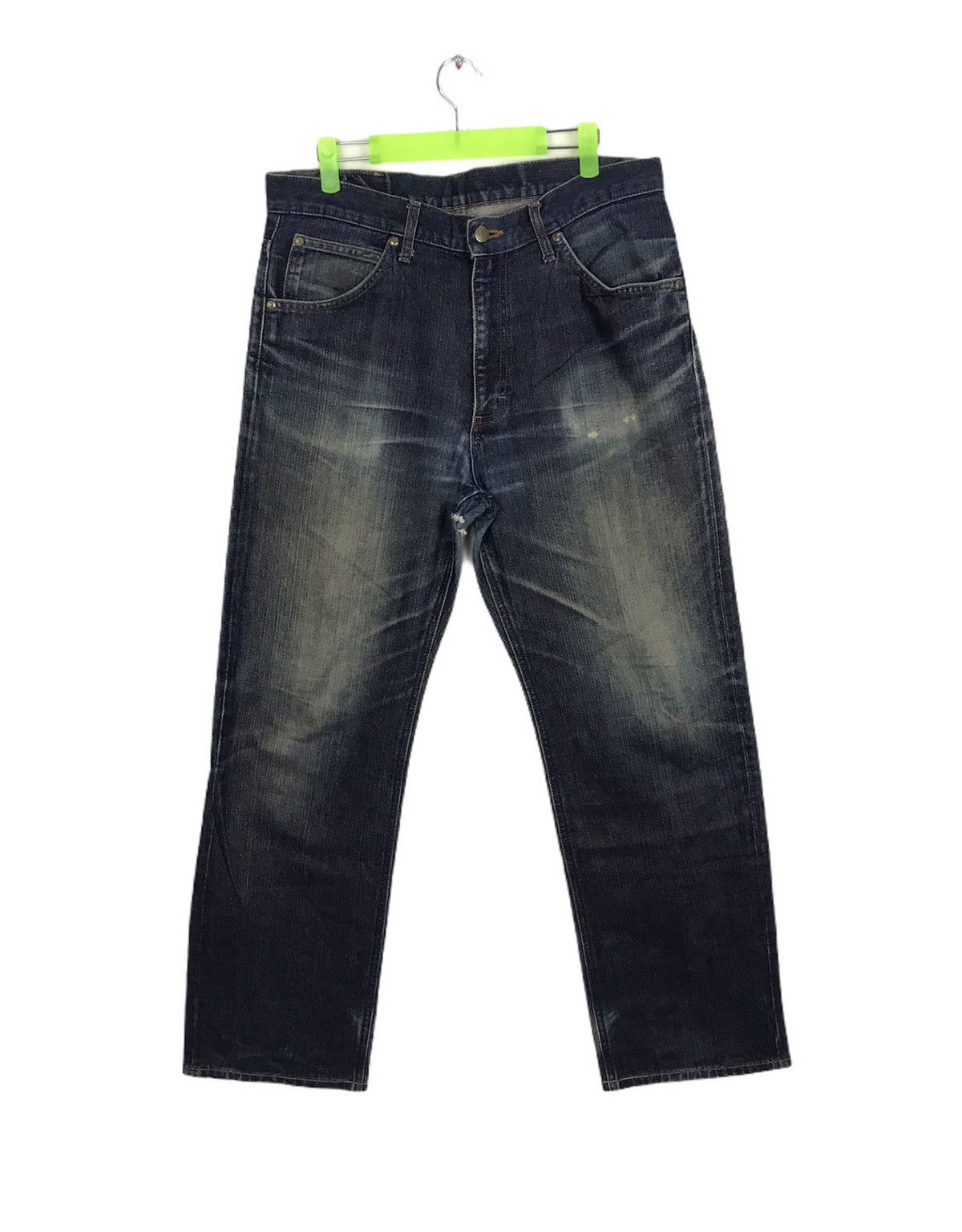 image of Distressed Denim x Lee Mr Straight Cut Denim Vintage 90's Jeans Men in Blue (Size 34)