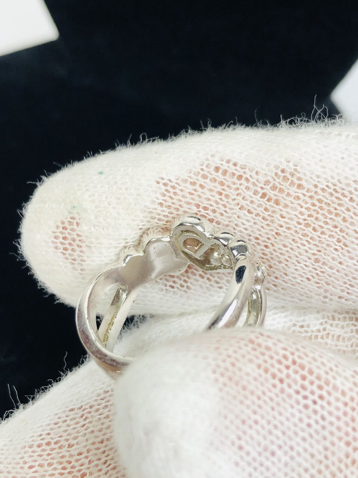 Dior Dior encrusted D ring size 5 Size ONE SIZE - 4 Thumbnail