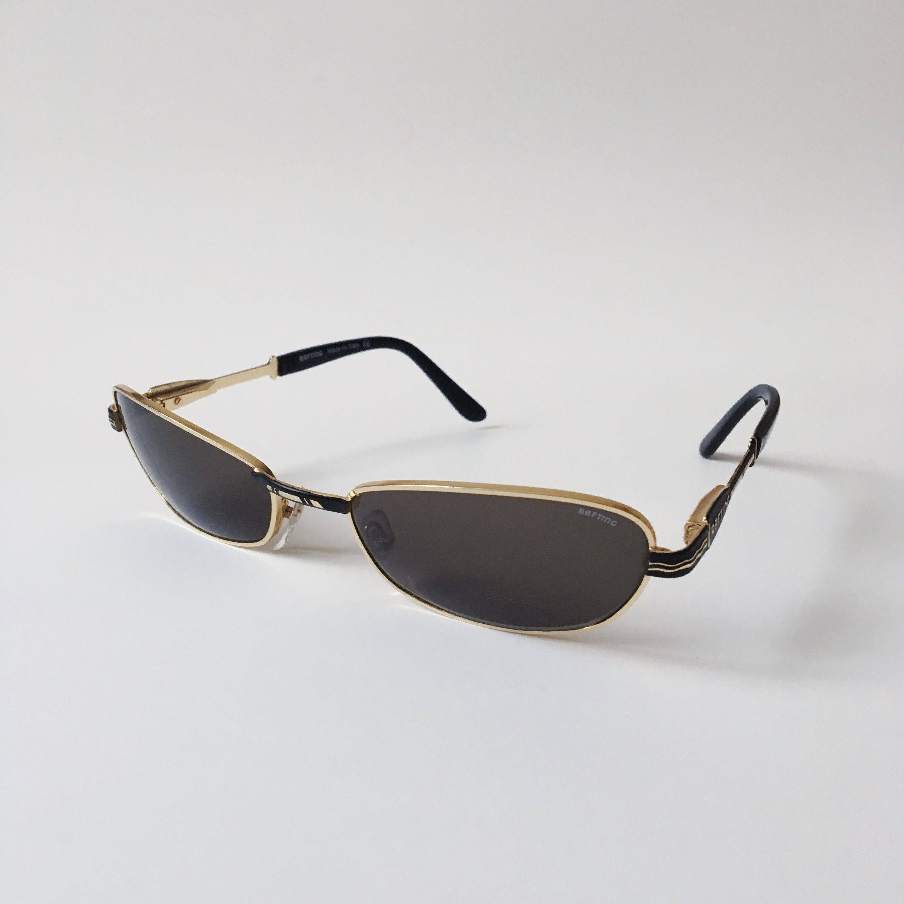 Vintage Rafting Vintage Square Sunglasses Black Frame 90s Size ONE SIZE - 2 Thumbnail