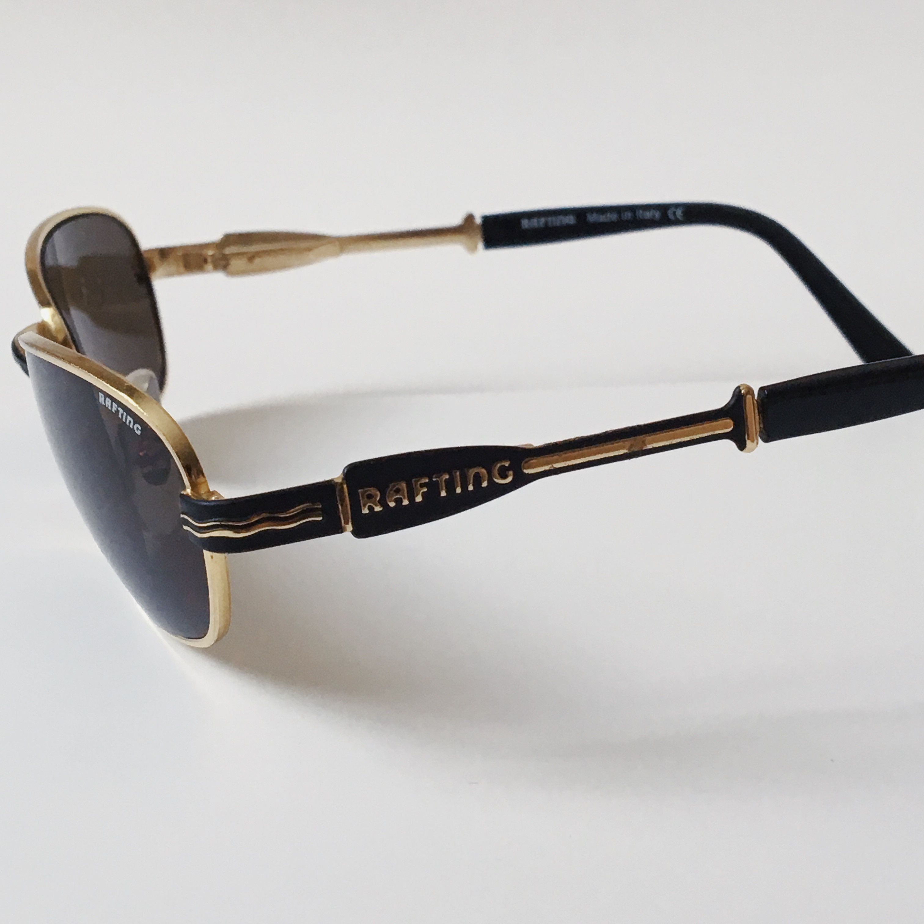 Vintage Rafting Vintage Square Sunglasses Black Frame 90s Size ONE SIZE - 4 Thumbnail