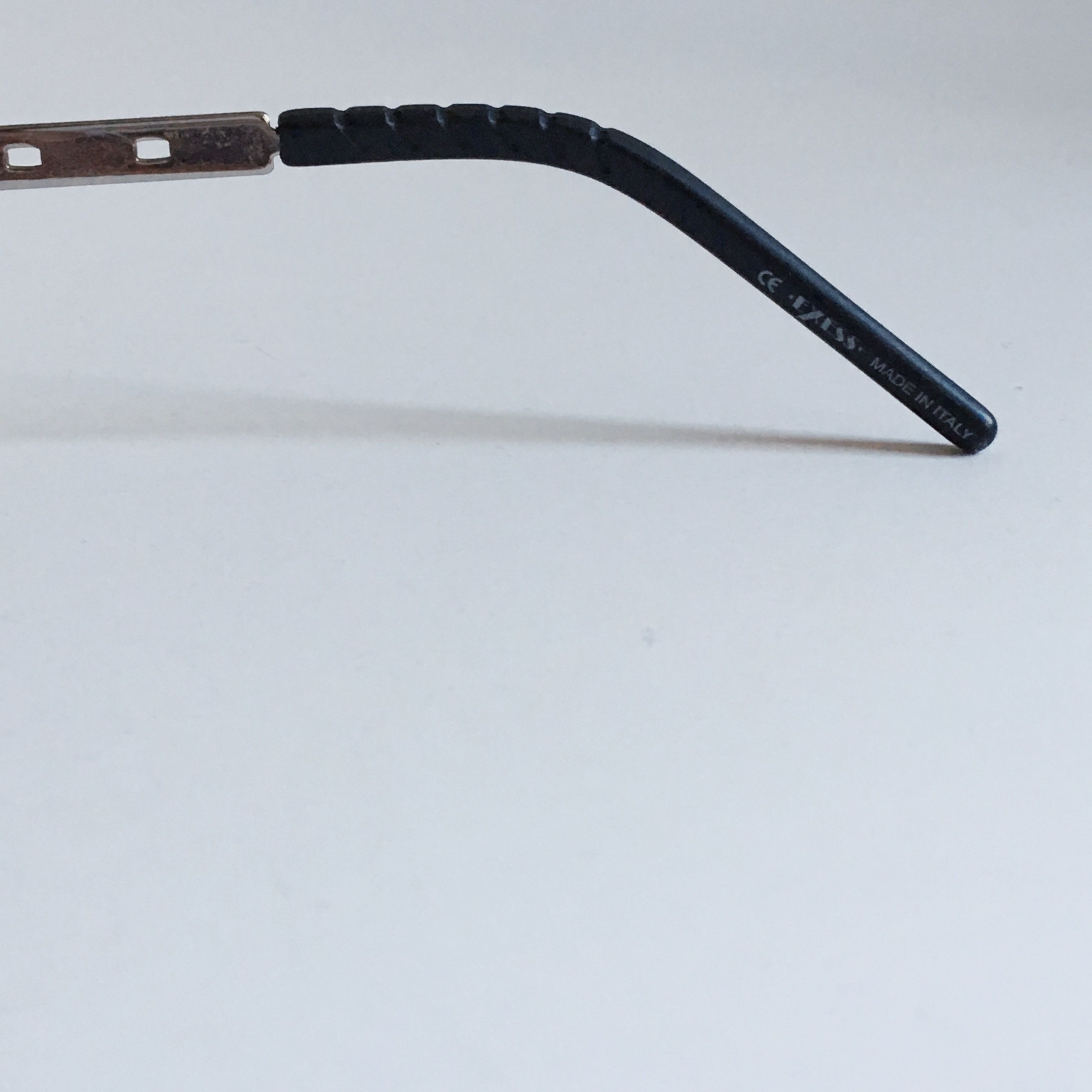 Vintage Exess Vintage Oval Sunglasses Silver & Dark Blue 90's NOS Size ONE SIZE - 7 Thumbnail