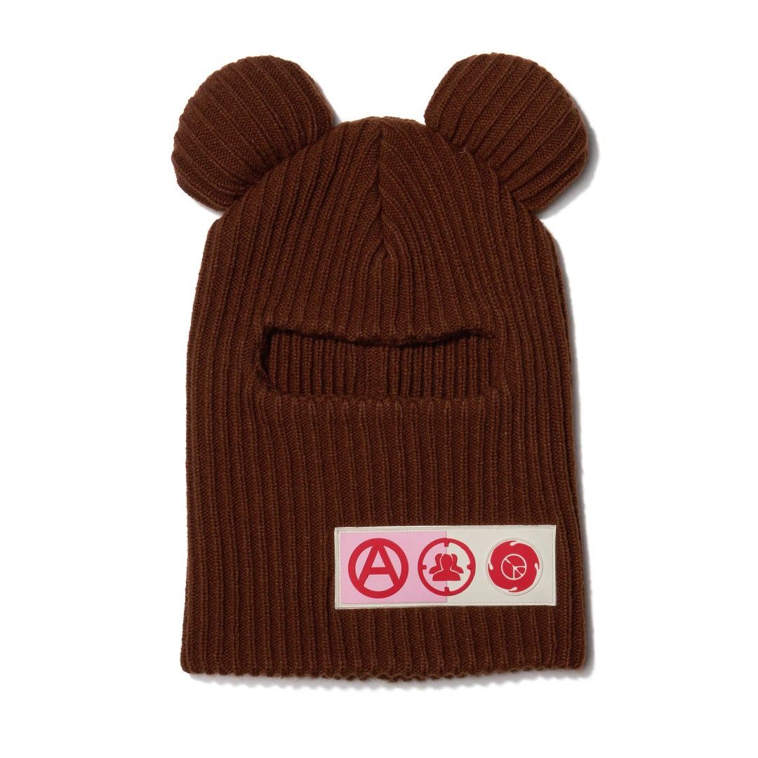 image of Stillz X Jose Wong Mask Beanie in Brown, Men's