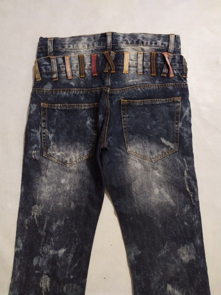 Japanese Brand 🔥NYLAUS Japanese Brand Double Waist Acid Wash Jeans Pants Size US 30 / EU 46 - 6 Thumbnail