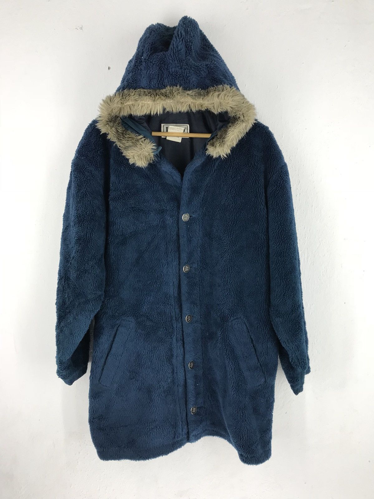 L.L. Bean Vintage L.L. BEAN Fleece Fur Button Up Jacket Size US M / EU 48-50 / 2 - 1 Thumbnail