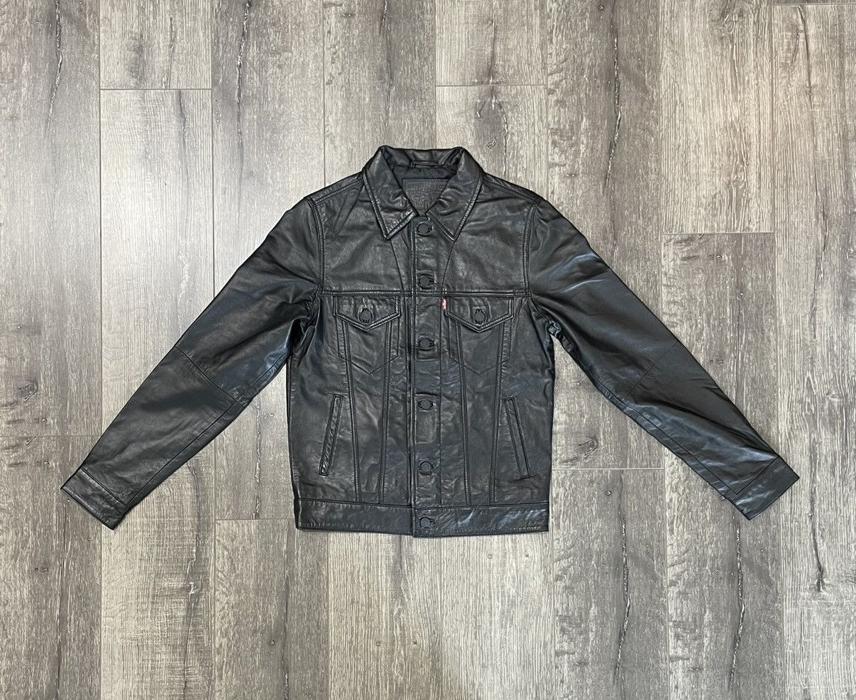 Levi's Vintage Levis Genuine Leather Trucker Jacket Size US S / EU 44-46 / 1 - 2 Thumbnail