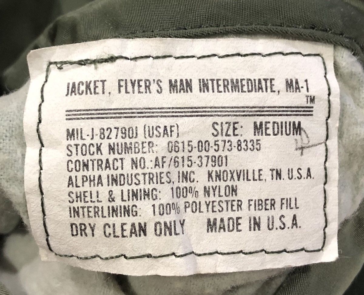Alpha Industries Vintage Bomber Jacket Flyers Intermediate Ma-1 Military Size US M / EU 48-50 / 2 - 8 Thumbnail