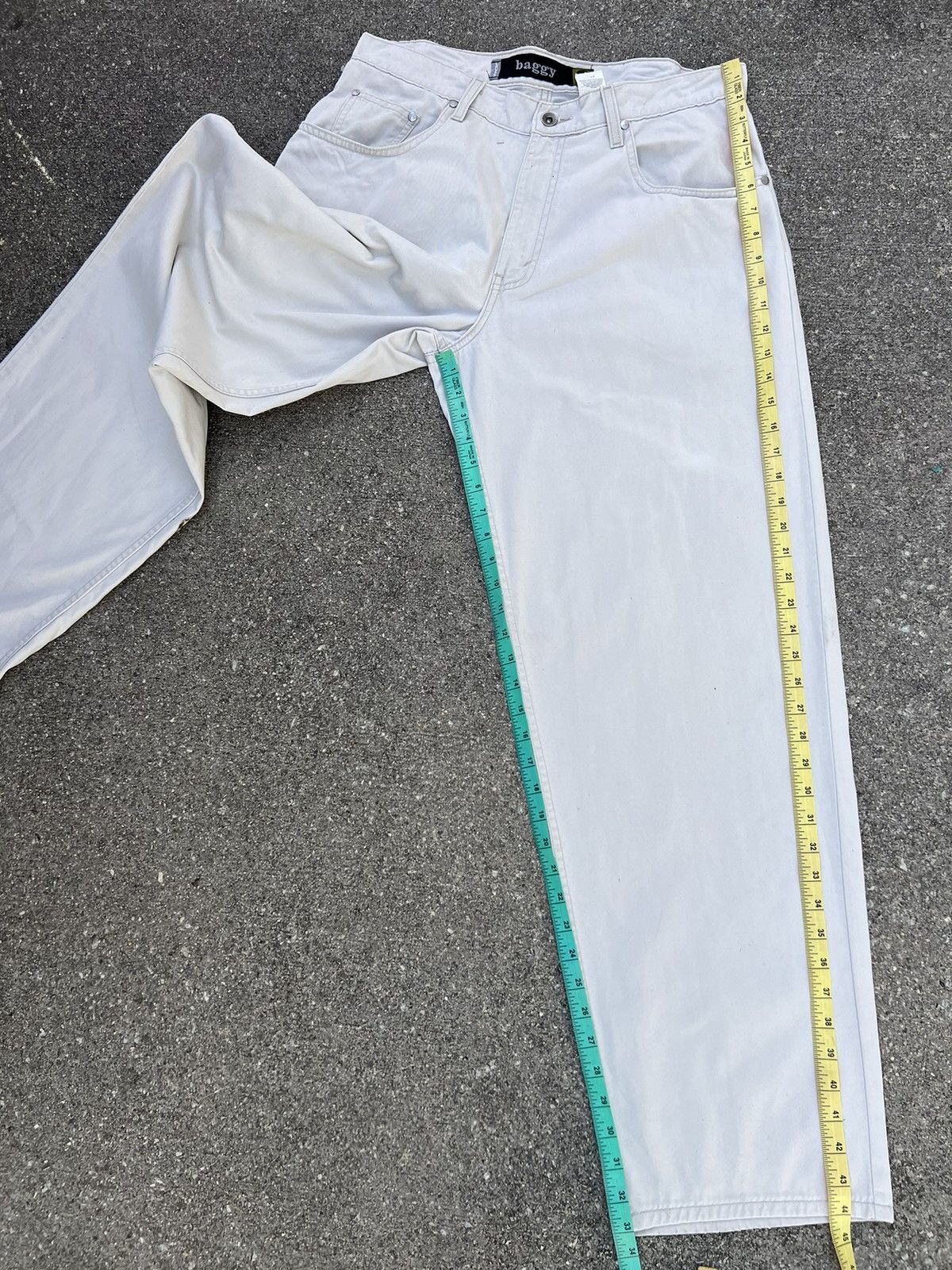 Levi's × Vintage Vintage 1998 Levi’s Silvertab White Baggy Chinos Trouser Size US 34 / EU 50 - 4 Thumbnail