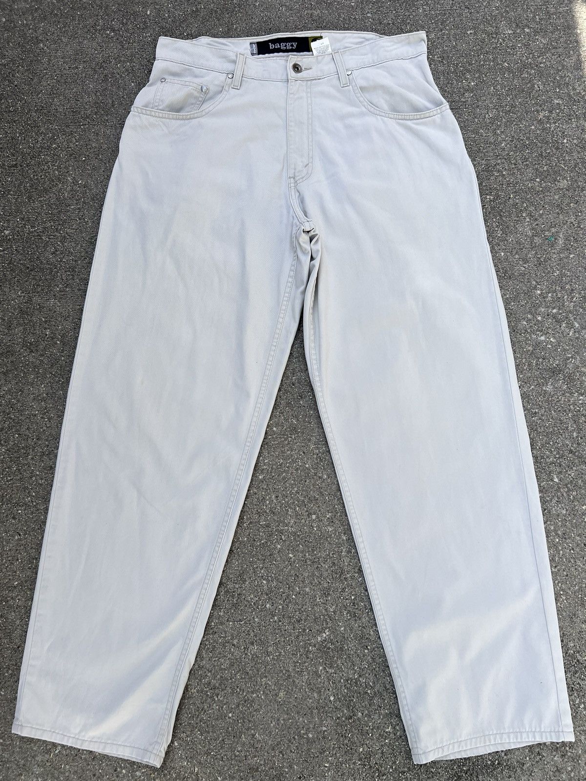Levi's × Vintage Vintage 1998 Levi’s Silvertab White Baggy Chinos Trouser Size US 34 / EU 50 - 1 Thumbnail
