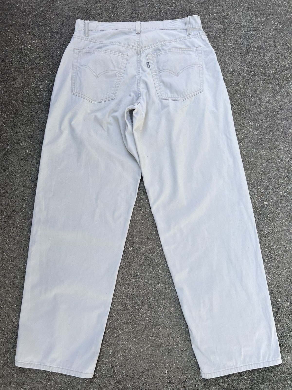 Levi's × Vintage Vintage 1998 Levi’s Silvertab White Baggy Chinos Trouser Size US 34 / EU 50 - 5 Thumbnail