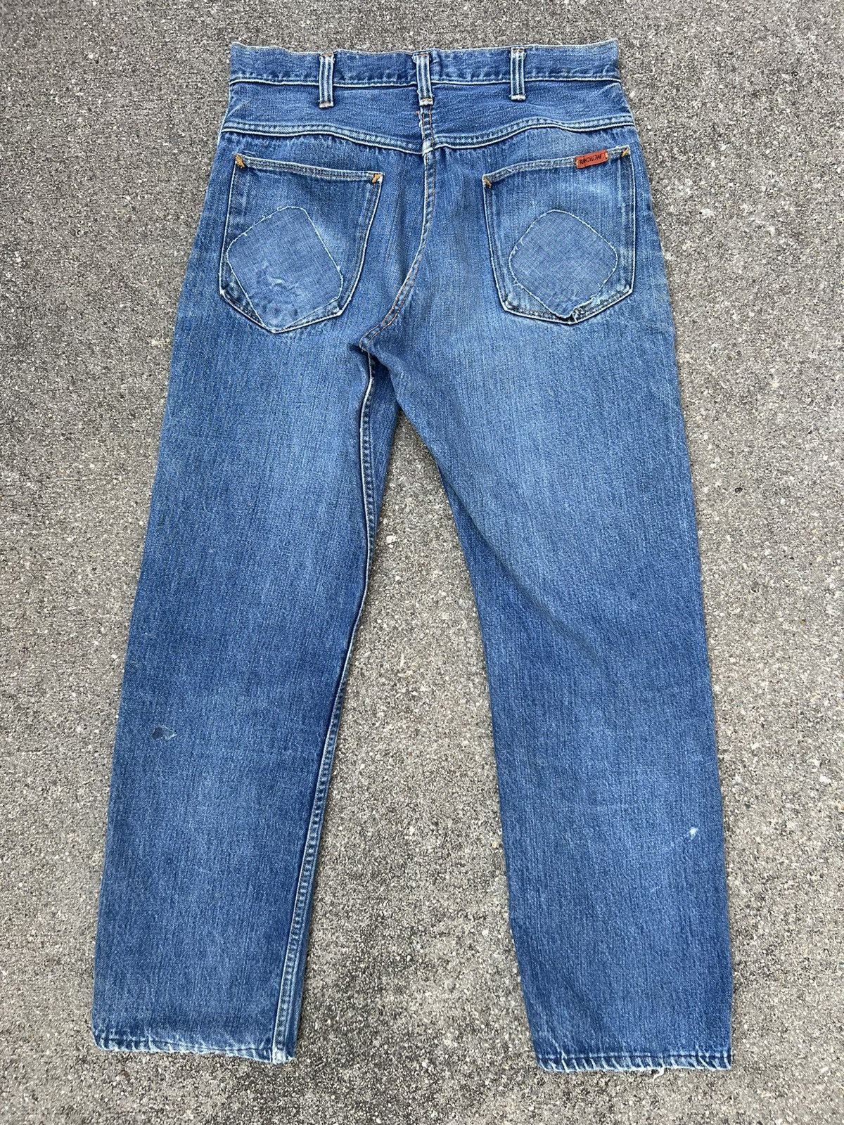 Vintage Vintage 60s Jc Penny Ranchcraft Distress Denim Trashed Jeans Size US 31 - 5 Thumbnail