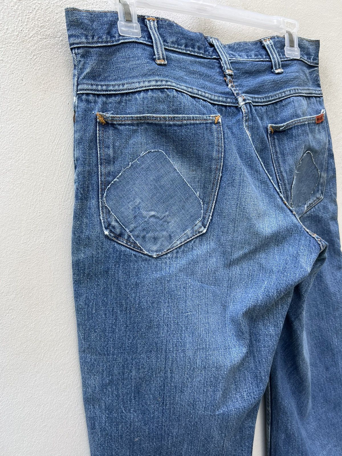 Vintage Vintage 60s Jc Penny Ranchcraft Distress Denim Trashed Jeans Size US 31 - 17 Thumbnail