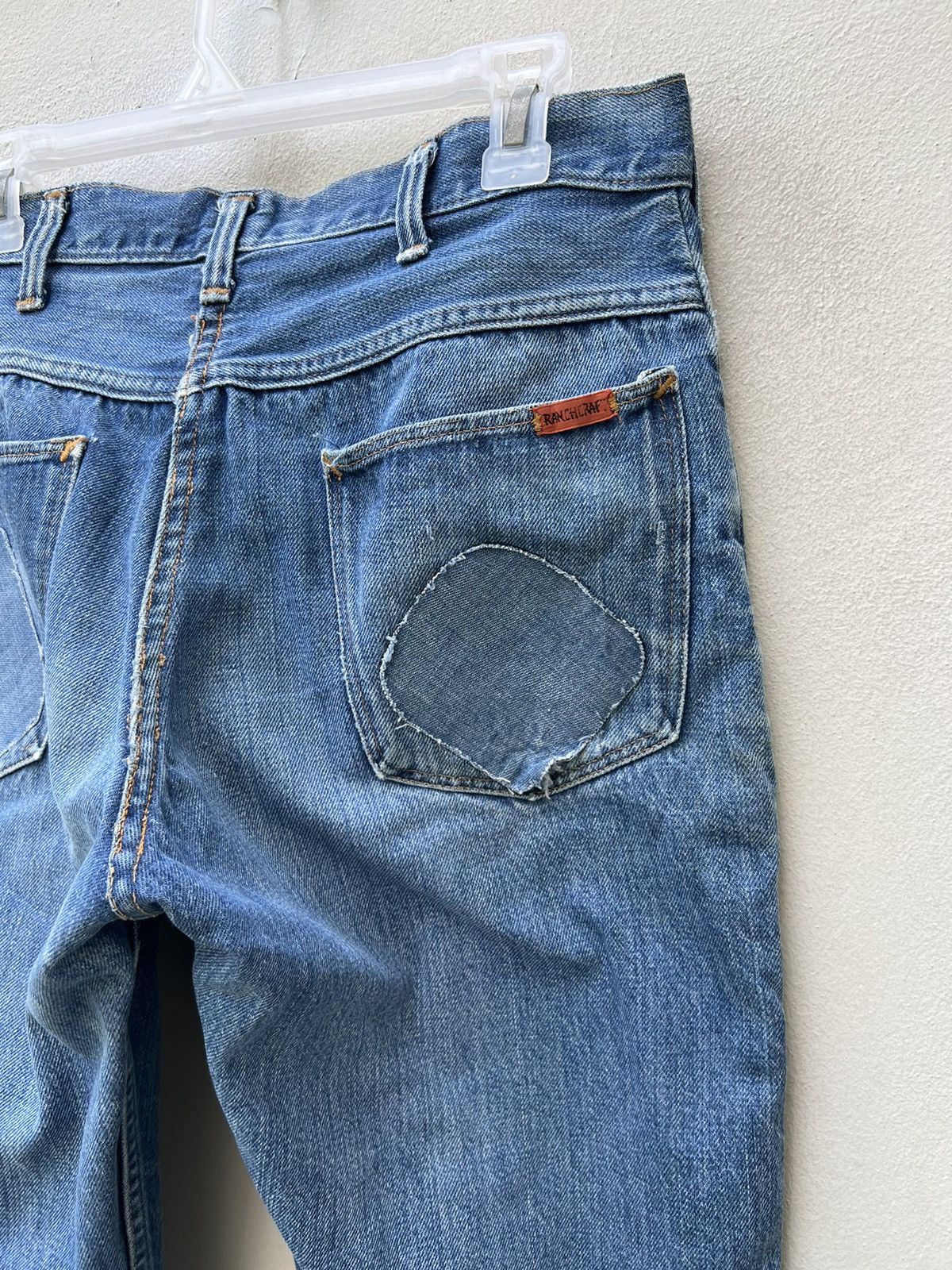 Vintage Vintage 60s Jc Penny Ranchcraft Distress Denim Trashed Jeans Size US 31 - 20 Thumbnail