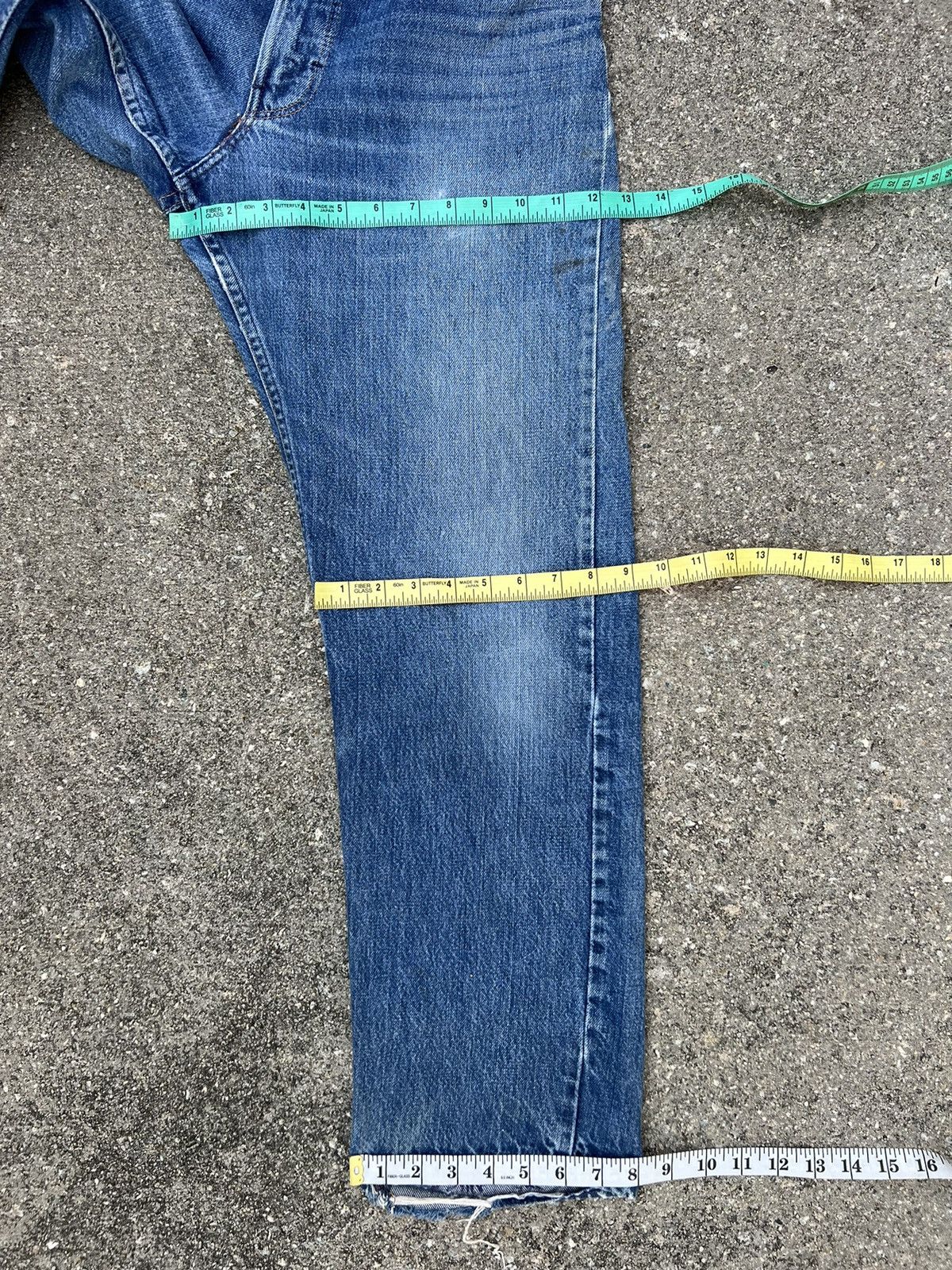 Vintage Vintage 60s Jc Penny Ranchcraft Distress Denim Trashed Jeans Size US 31 - 3 Thumbnail
