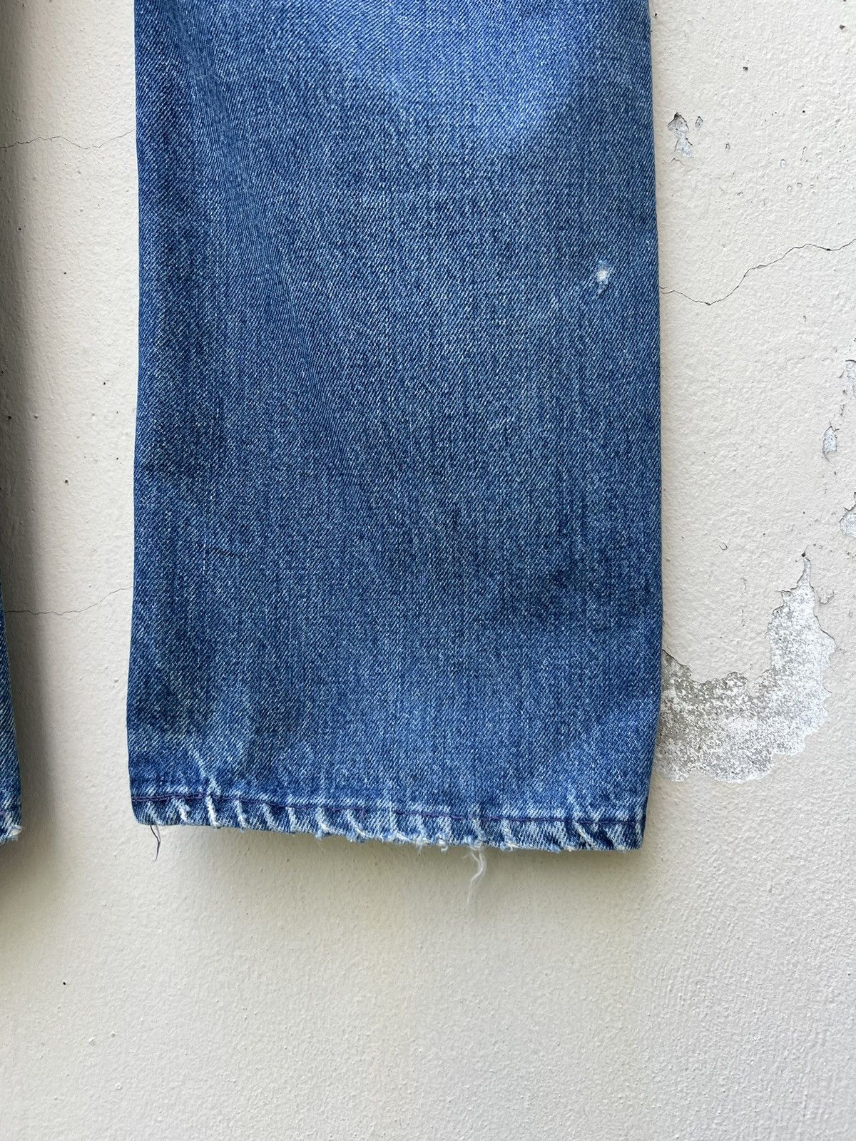Vintage Vintage 60s Jc Penny Ranchcraft Distress Denim Trashed Jeans Size US 31 - 23 Thumbnail