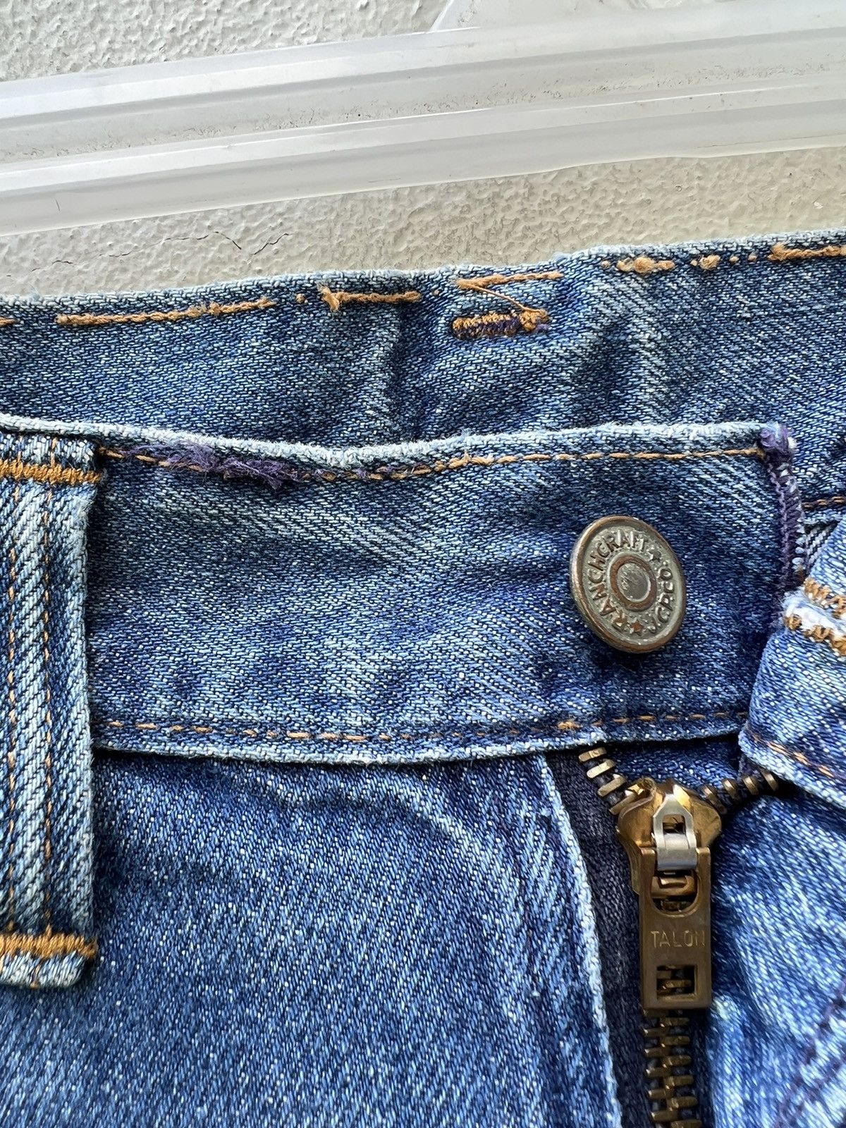 Vintage Vintage 60s Jc Penny Ranchcraft Distress Denim Trashed Jeans Size US 31 - 7 Thumbnail