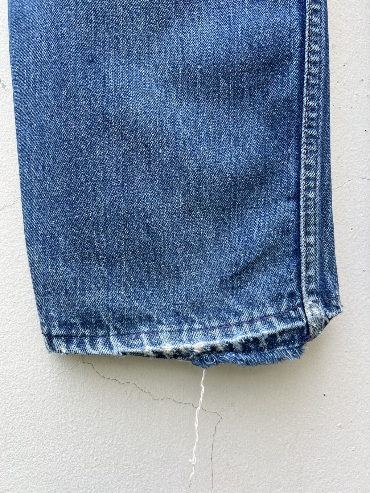 Vintage Vintage 60s Jc Penny Ranchcraft Distress Denim Trashed Jeans Size US 31 - 19 Thumbnail