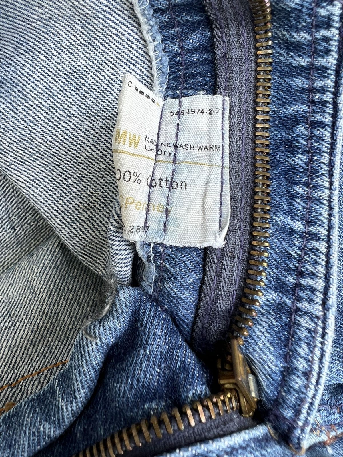 Vintage Vintage 60s Jc Penny Ranchcraft Distress Denim Trashed Jeans Size US 31 - 25 Thumbnail