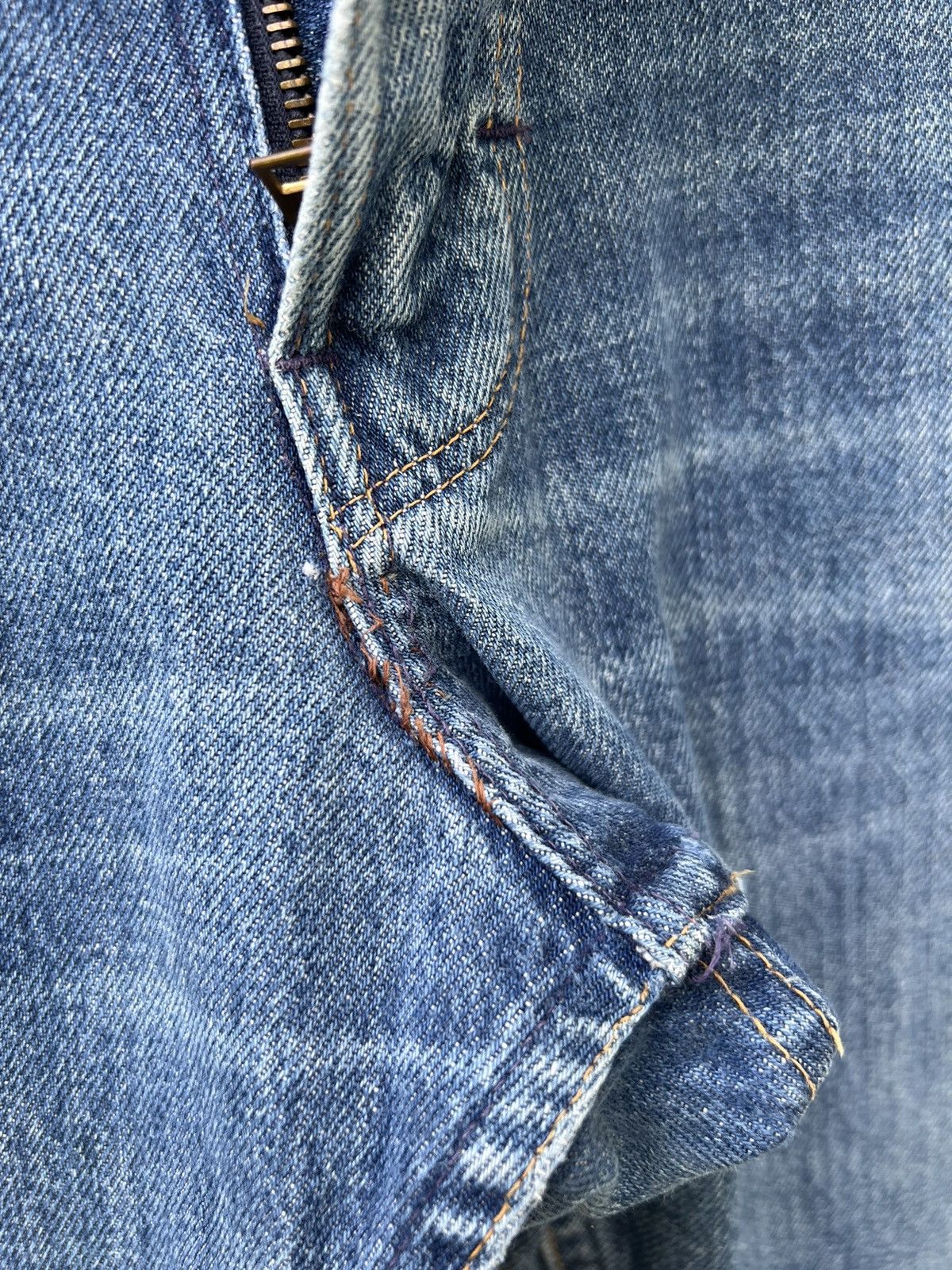 Vintage Vintage 60s Jc Penny Ranchcraft Distress Denim Trashed Jeans Size US 31 - 10 Thumbnail