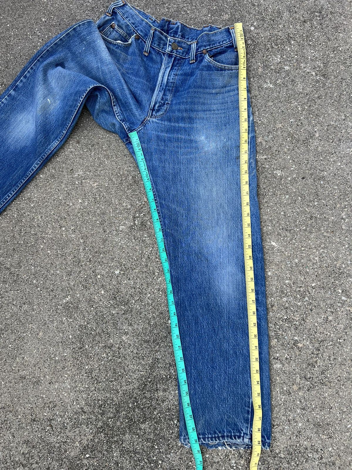 Vintage Vintage 60s Jc Penny Ranchcraft Distress Denim Trashed Jeans Size US 31 - 4 Thumbnail