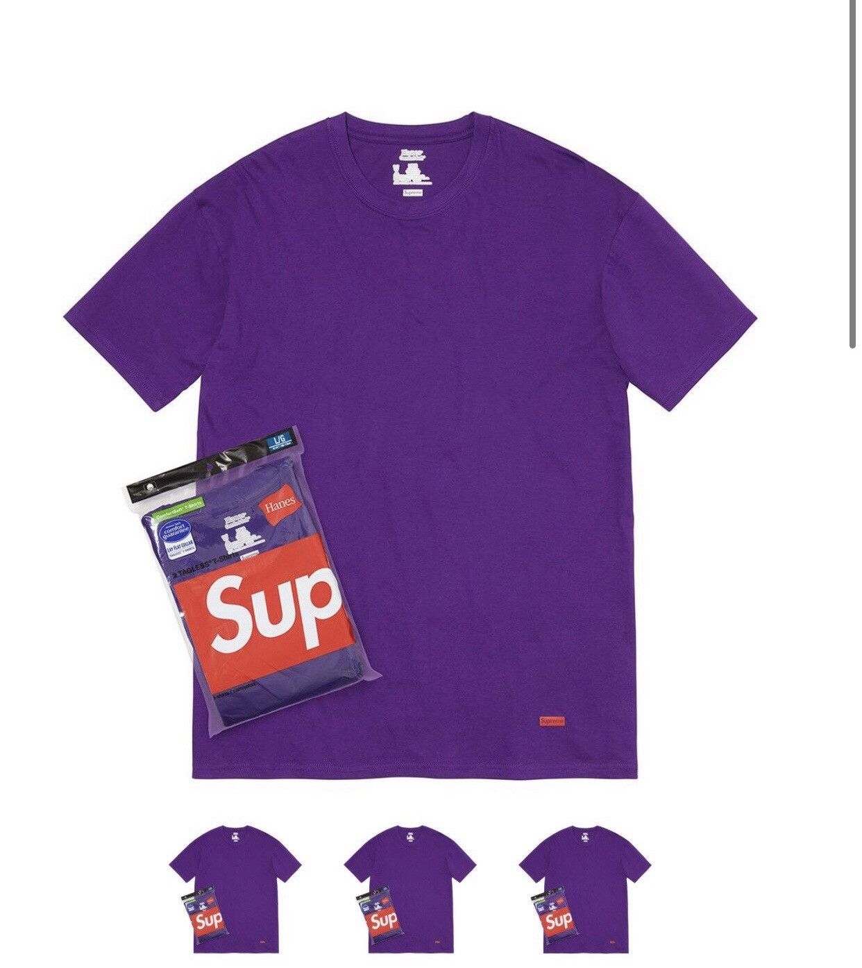 Hanes × Supreme Supreme Hanes Tagless Tees Size US M / EU 48-50 / 2 - 1 Thumbnail